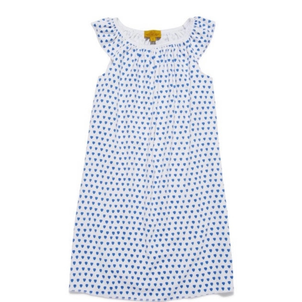 NWT Roller Rabbit girls blue hearts marina nightgown- size 6 sold out